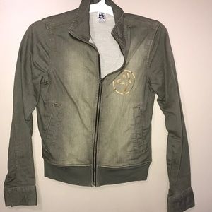 Zumba zip up Jean jacket